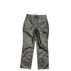 NWT NIC AND ZOE Bronze Metallic Straight Leg Pants Style W241BZE Size 30